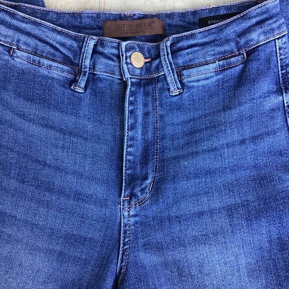 Judy Blue Dark Wash Straight Fit Jeans - Picture 8 of 15
